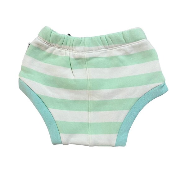 NEW Purl Lamb 18-24m Mint Striped Shorties Sweat Shorts - Picture 2 of 3
